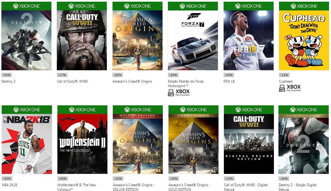 Promoções de Jogos para Xbox em Dezembro