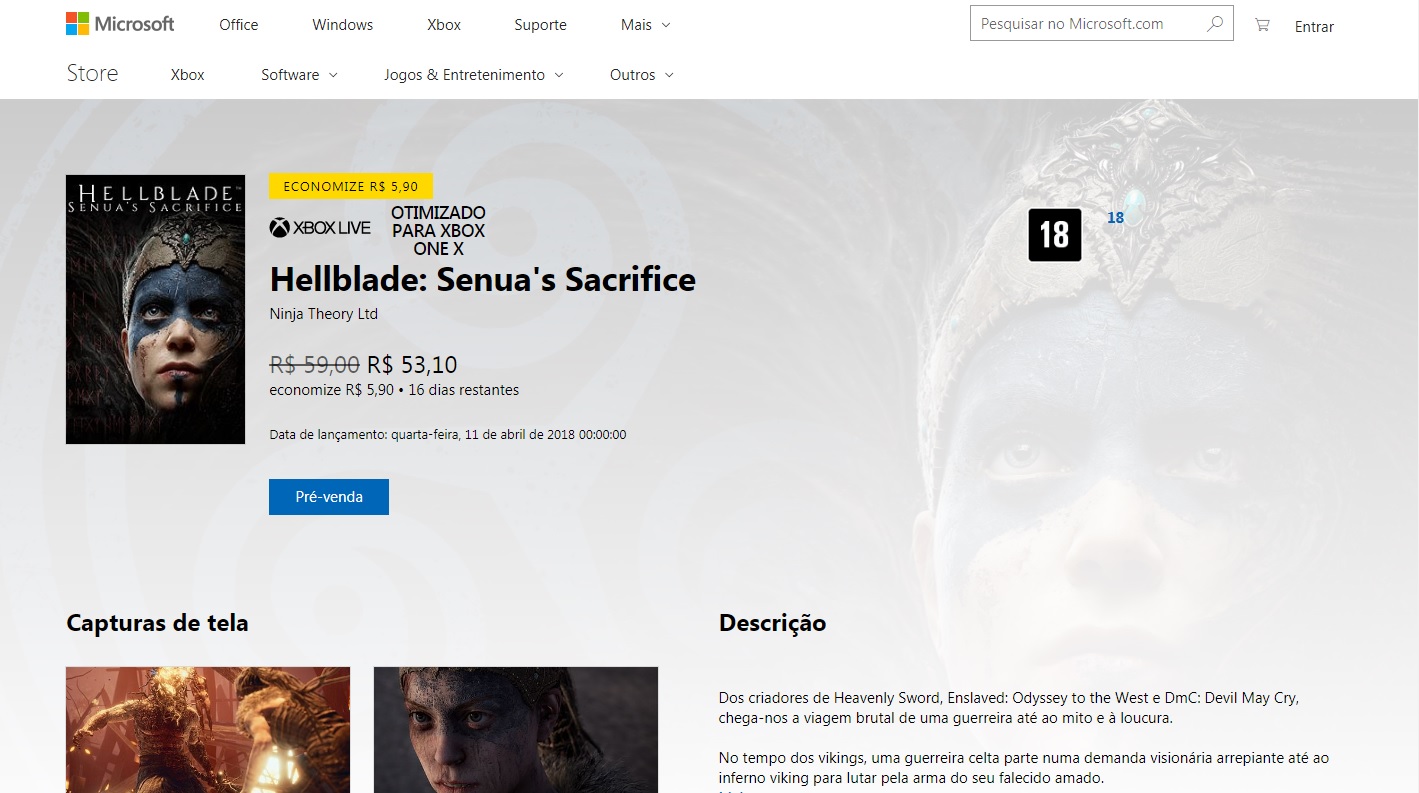 Hellblade: Senua's Sacrifice para Xbox One
