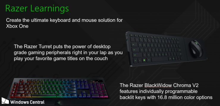 Razer pode trazer suporte a mouse e teclado para o Xbox One
