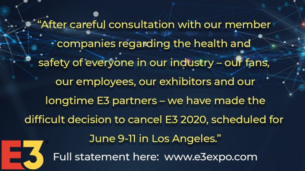 E3 é cancelada