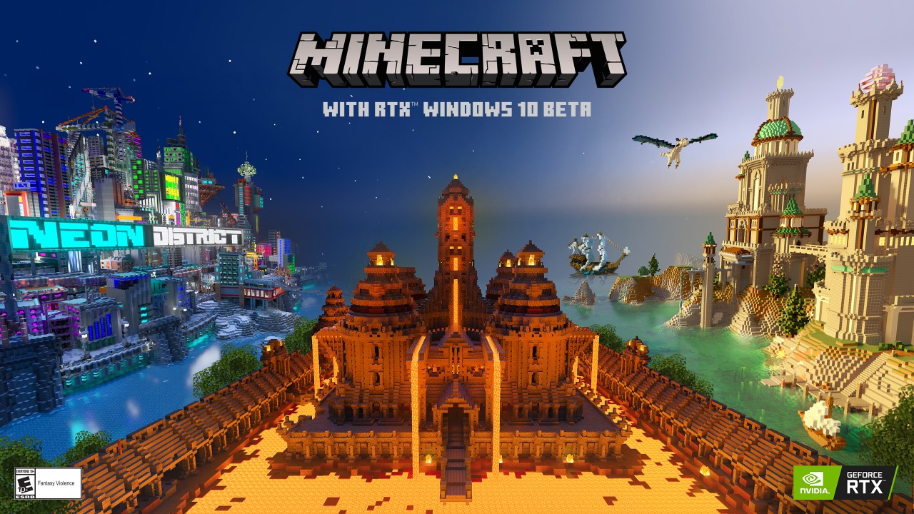 Gamers com GeForce estão prontos para o beta de Minecraft com RTX, que começa esta semana