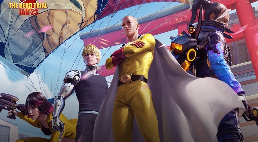 Crossover entre Free Fire e One-Punch Man