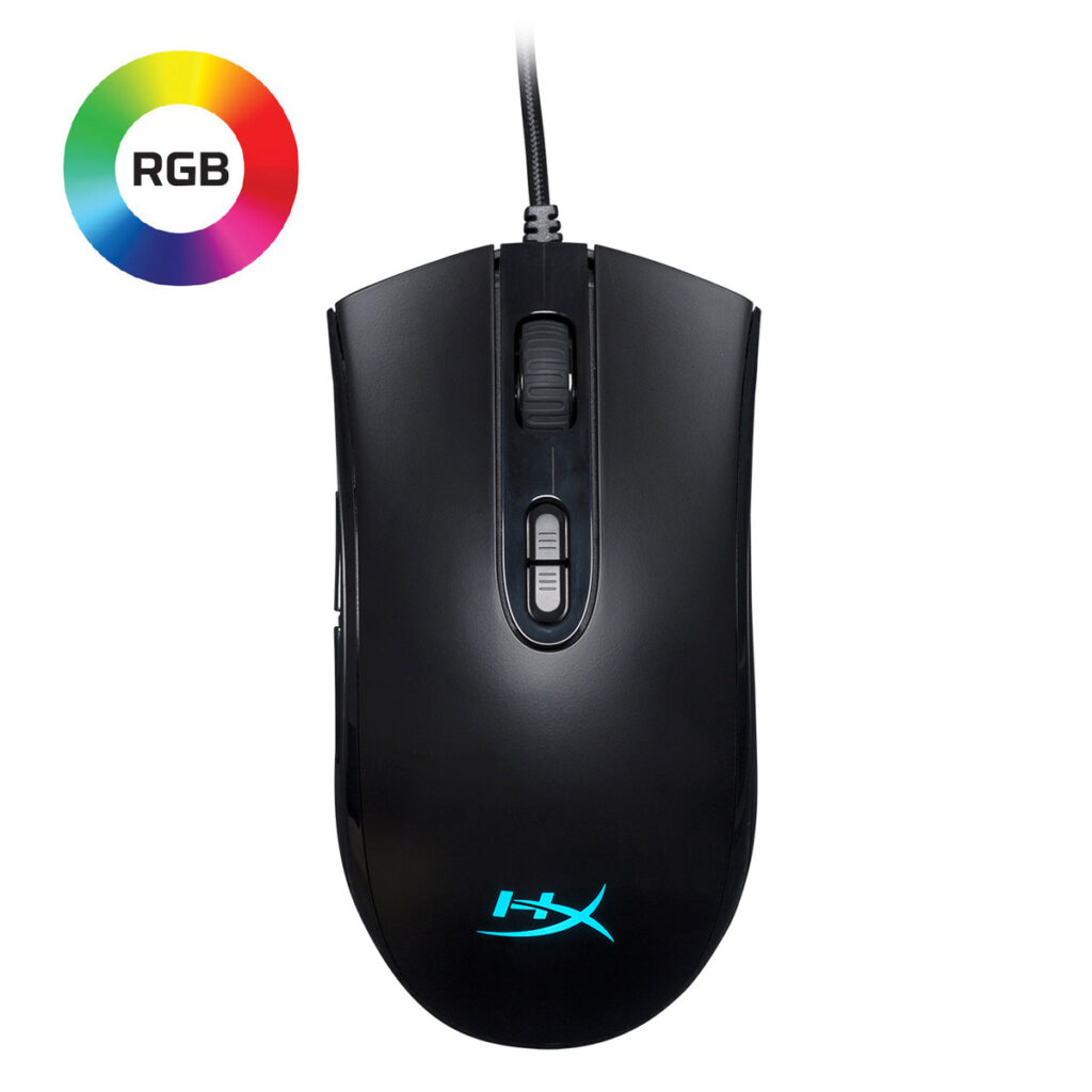 Mouse óptico com iluminação RGB personalizável