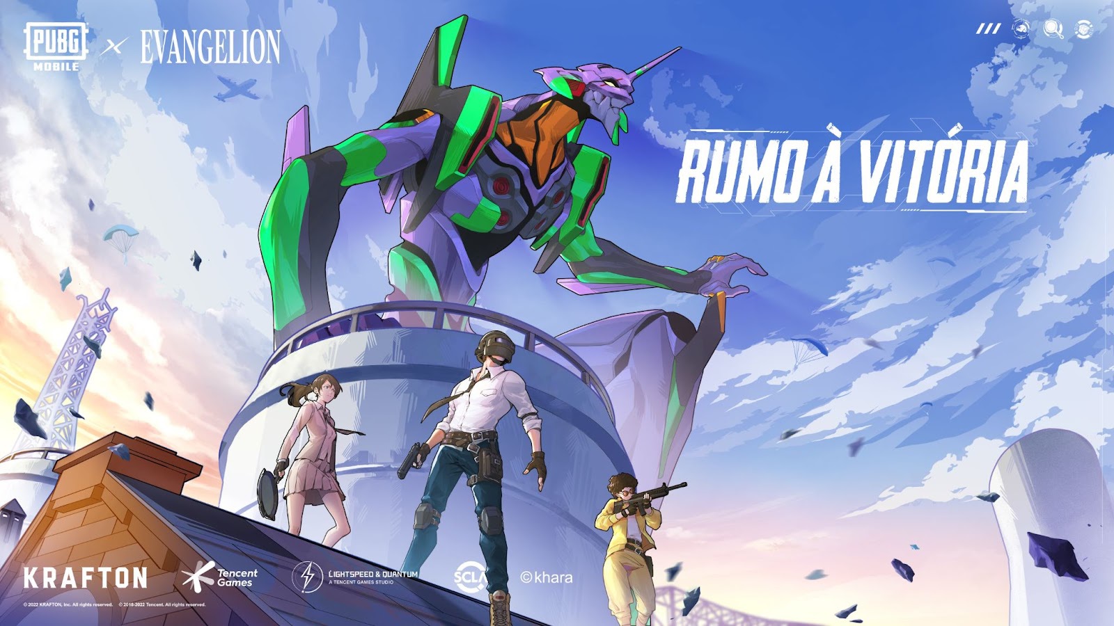 EVANGELION chega ao PUBG MOBILE com novo modo de jogo, Anjo e EVA-01.