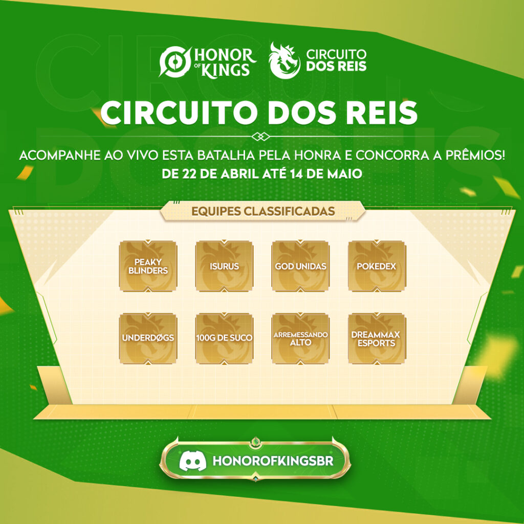 Circuito dos Reis: Confira as equipes que se enfrentam no evento principal em Honor of Kings