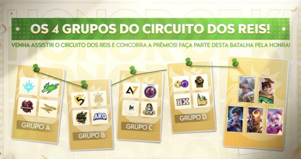 Circuito dos Reis: Confira as equipes que se enfrentam no evento principal em Honor of Kings