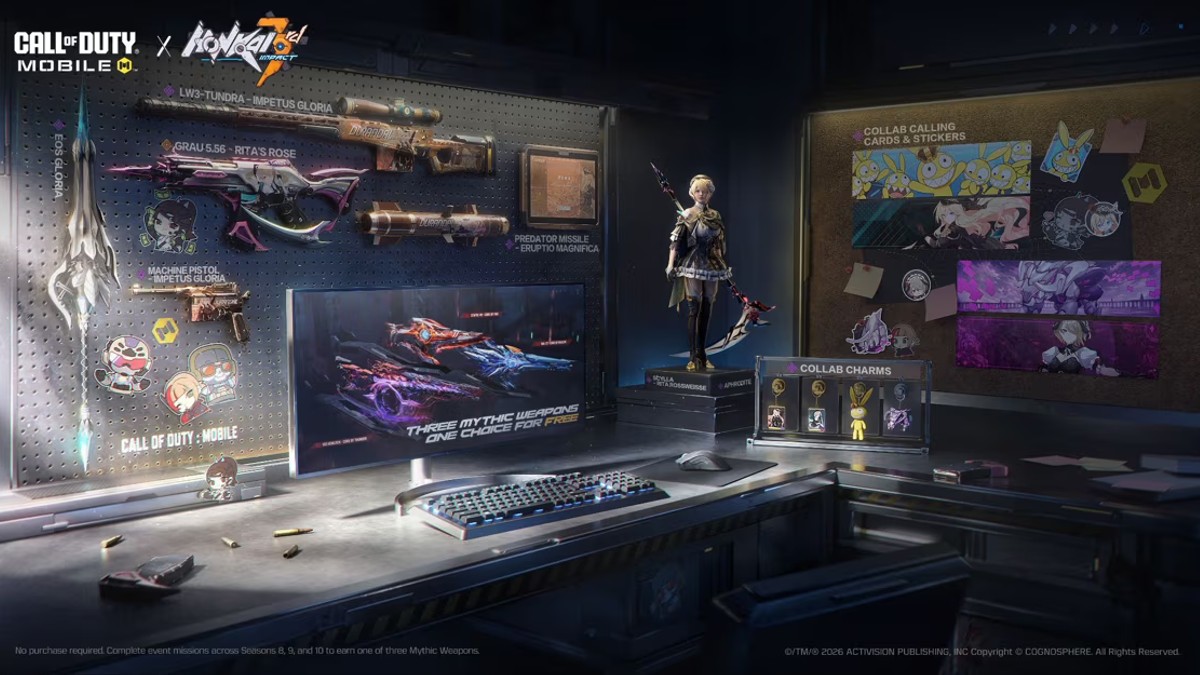 Detalhes das Armas Míticas da Série Honkai Impact 3rd em Call of Duty Mobile